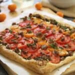 Tomato Goat Cheese Sausage Tart.