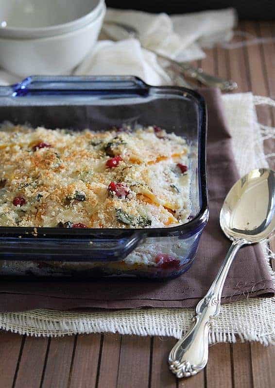 Butternut Squash and Cranberry Gratin | runningtothekitchen.com