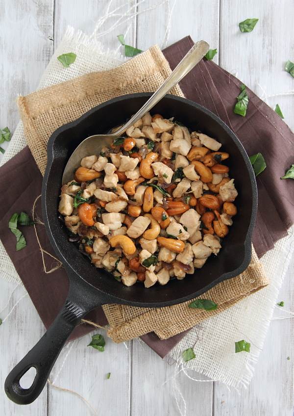 Thai Basil Cashew Chicken Skillet