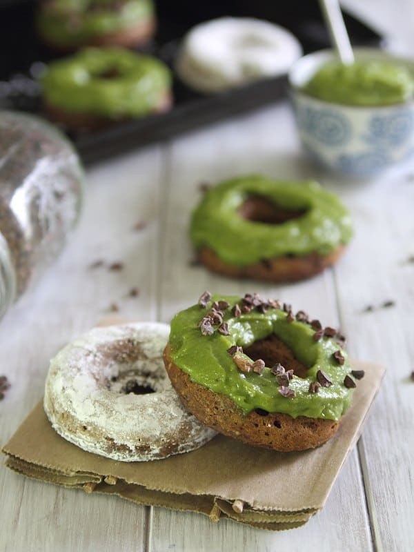 These baked chocolate avocado donuts are a healthier way to enjoy a cake donut!