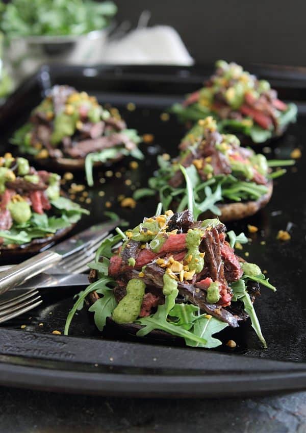 These balsamic steak stuffed portobellos make for a delicious and fancy looking dinner!