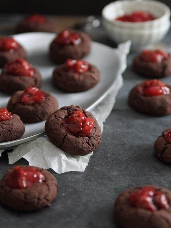 Fudge thumbprint cookies