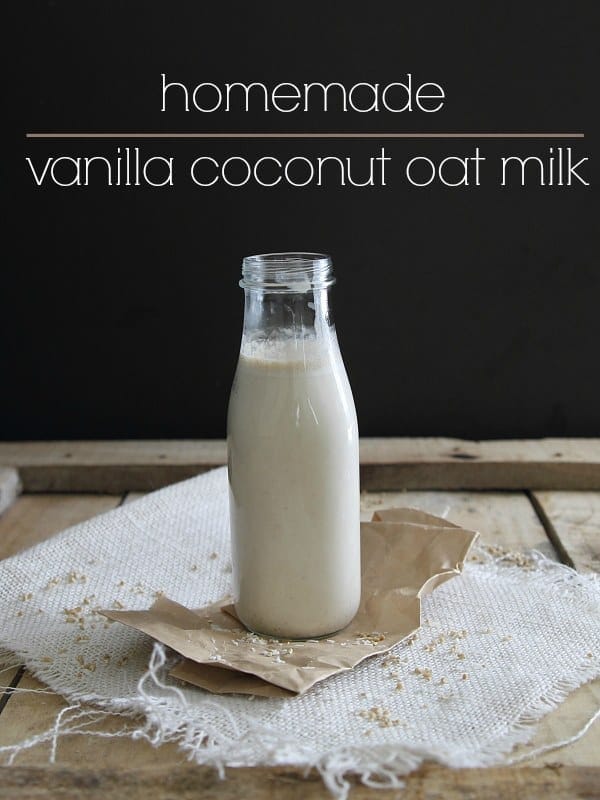 Homemade vanilla coconut oat milk