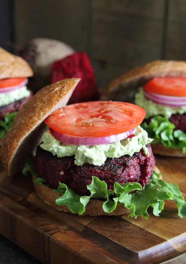BBQ Beef Beet Burgers | Running to the Kitchen