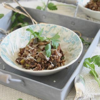 Buckwheat Risotto with Mushrooms and Leeks