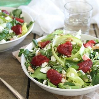 Honey Roasted Strawberry Feta Salad