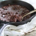 Paleo cast iron skillet brownies.