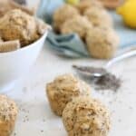 Lemon mini muffins with chia seeds.