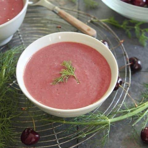 Chilled Cherry Fennel Soup