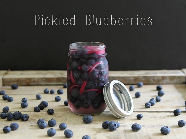 Pickled blueberries