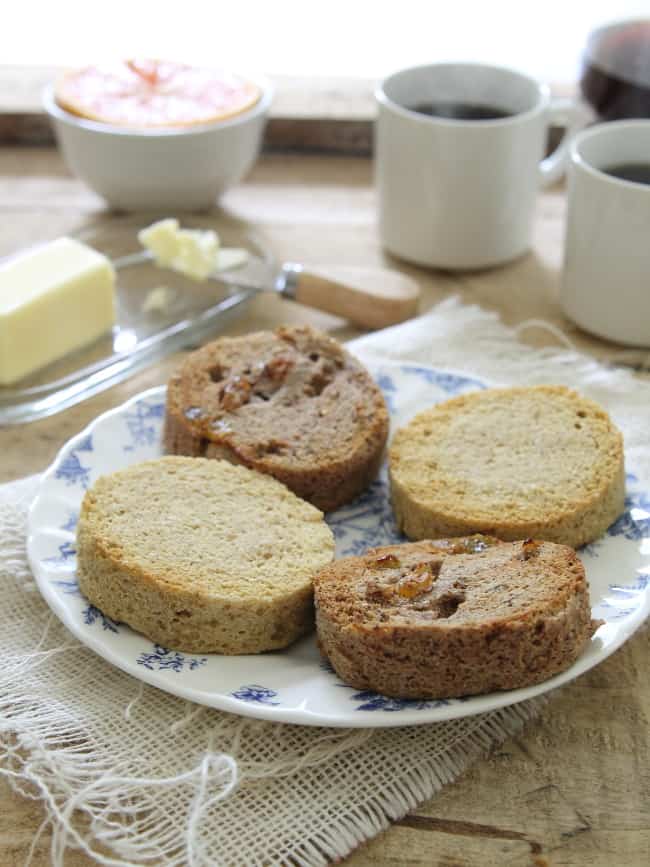 2 Minute Paleo English Muffins: 2 Ways