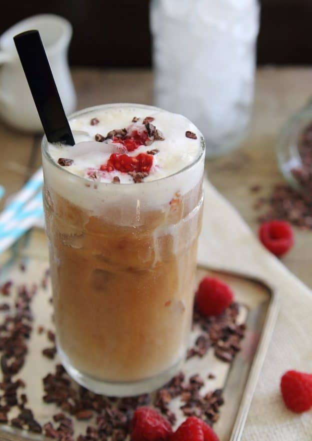 Raspberry iced coffee - Running to the Kitchen