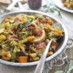 Brussels sprouts pumpkin apple hash.