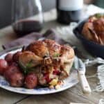 Stuffed Cornish hens.