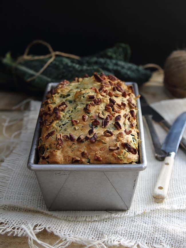 Savory kale and feta bread