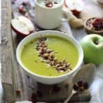Leek apple cheddar soup.