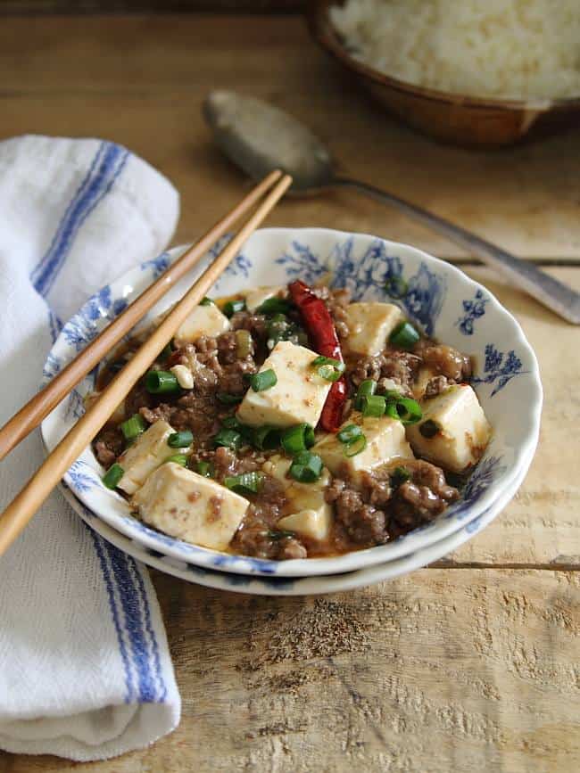 Spicy mapo tofu