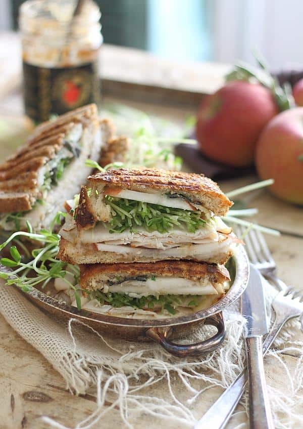 Turkey Cheddar Apple Butter Panini