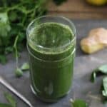 Detox green smoothie recipe.