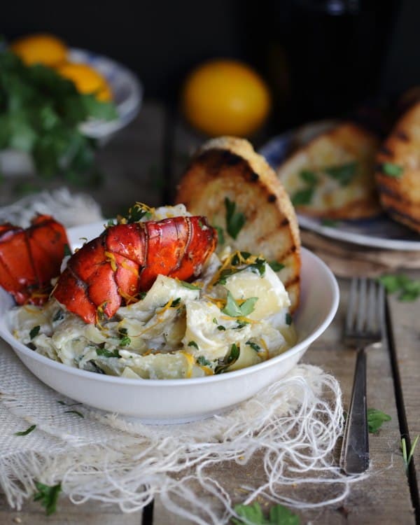 Lemon Lobster Pappardelle in Creamy Goat Cheese Sauce