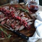 Pomegranate flank steak.