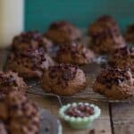 Chocolate cherry muffin tops.