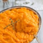Vanilla carrot parsnip puree.