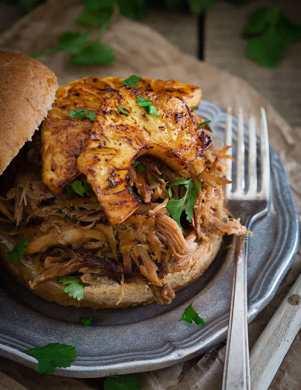 These BBQ pork sandwiches are topped with pickled pineapples for a sweet, tangy and smoky flavor combination you'll love.