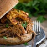 Pickled pineapple BBQ pork sandwiches.