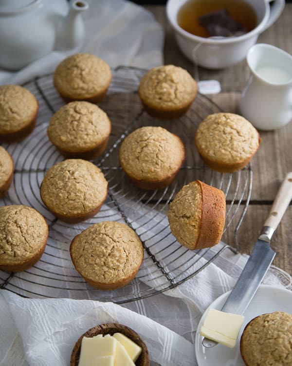 These Irish brown bread muffins have all the flavor of the traditional Irish brown bread in muffin form. Add the optional candied ginger for a nice subtle texture and bite.