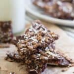 Dark chocolate granola bark.