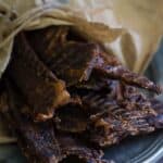 Buffalo sauce beef jerky.
