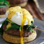 Burger Eggs Benedict.