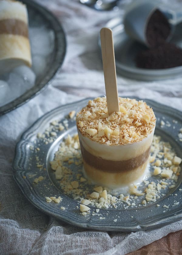 Coconut Coffee Cream Crunch Pops