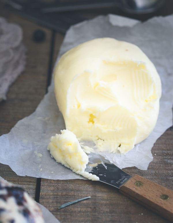 Homemade Butter in a stand mixer