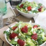 Honey roasted strawberry feta salad.
