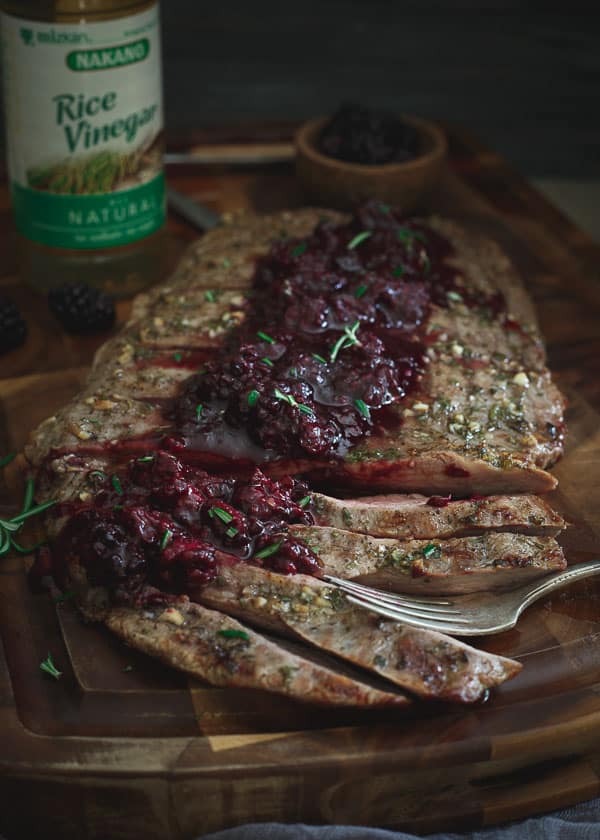 Flank Steak with Tangy Blackberry Sauce