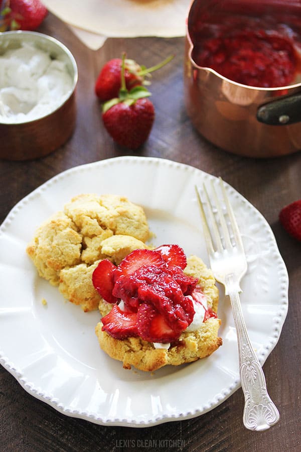 Strawberry Shortcake with Easy Strawberry Sauce