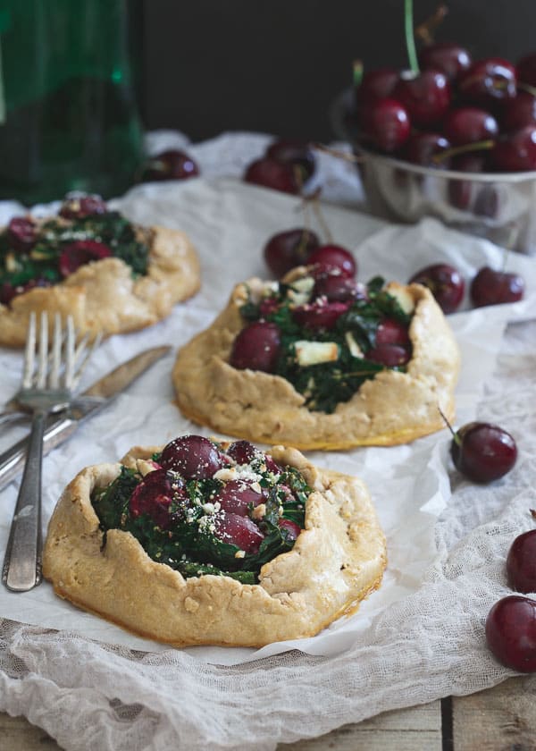 Mini Kale and Cherry Galettes