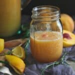 Roasted peach rosemary lemonade.