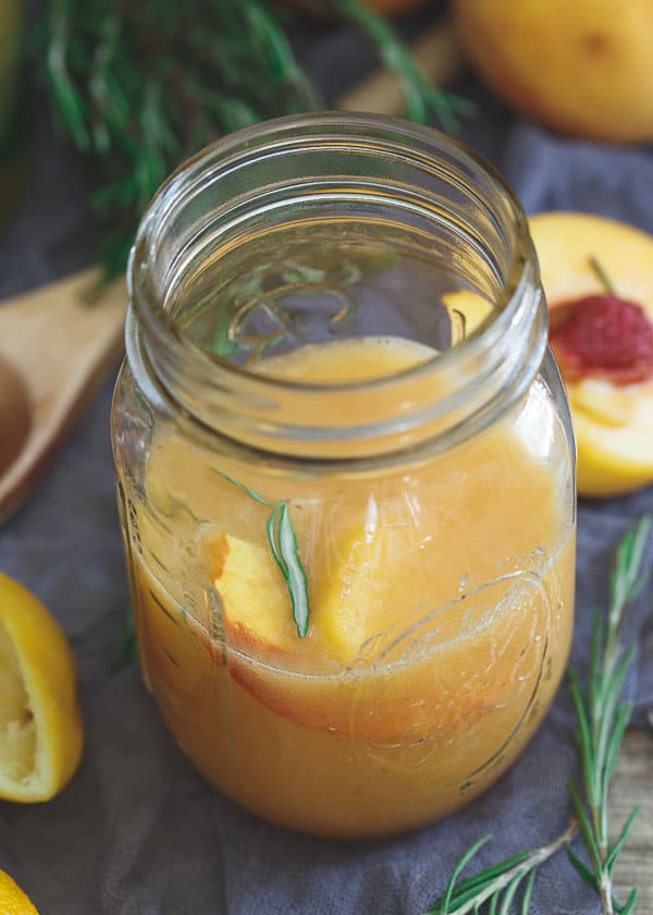 Rosemary Roasted Peach Lemonade