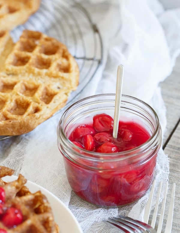 Oat Cherry Waffles