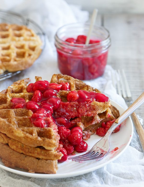 Tart Cherry Waffles