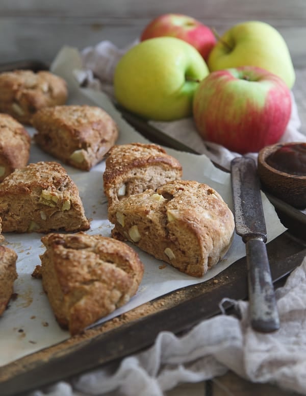 Apple butter bacon scones