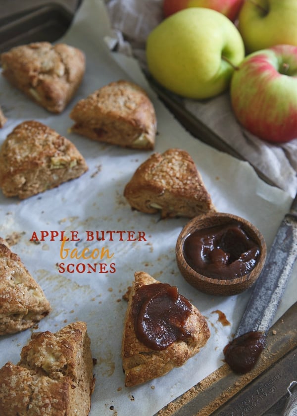 Bacon apple butter scones