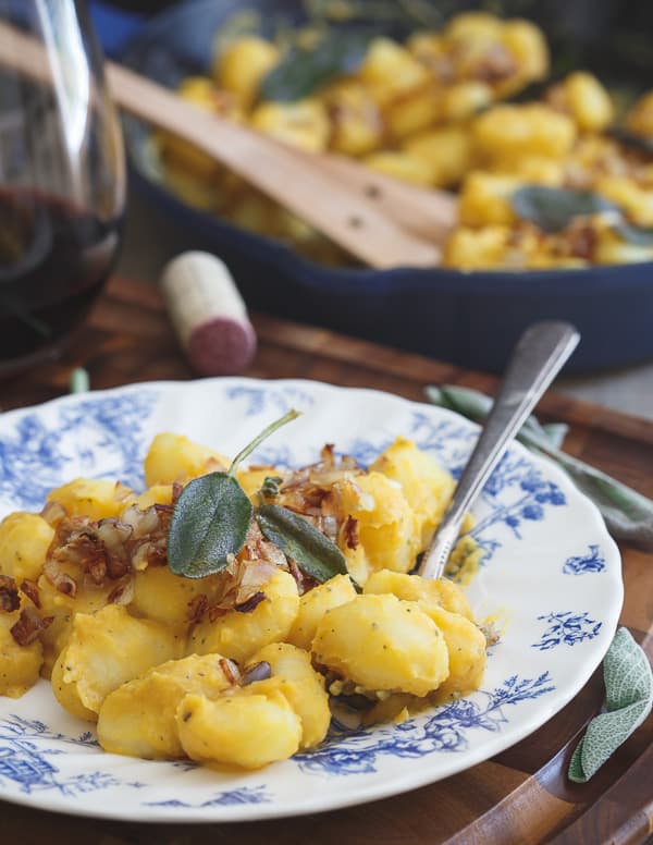 Creamy sage butternut white bean gnocchi