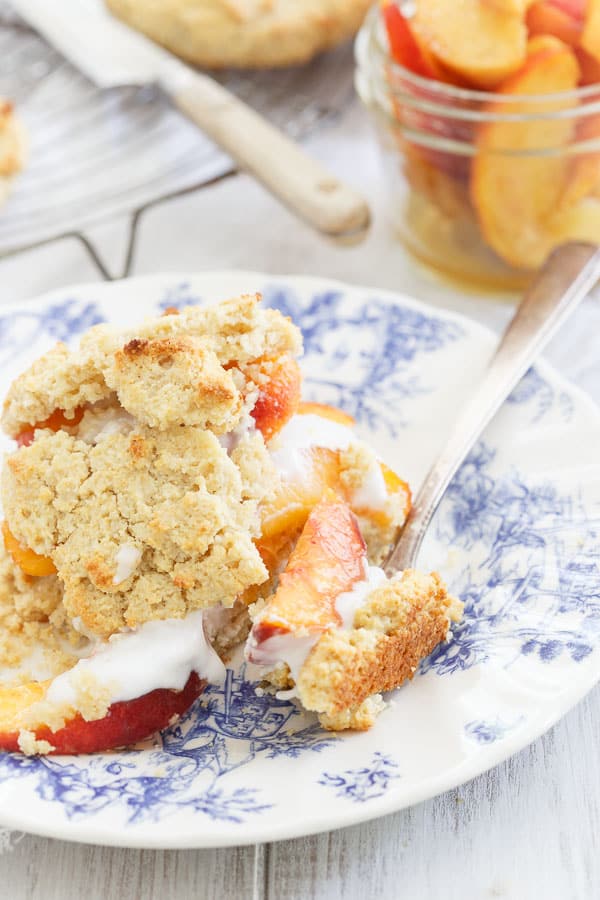 Paleo Peach Shortcake with Coconut Whipped Cream