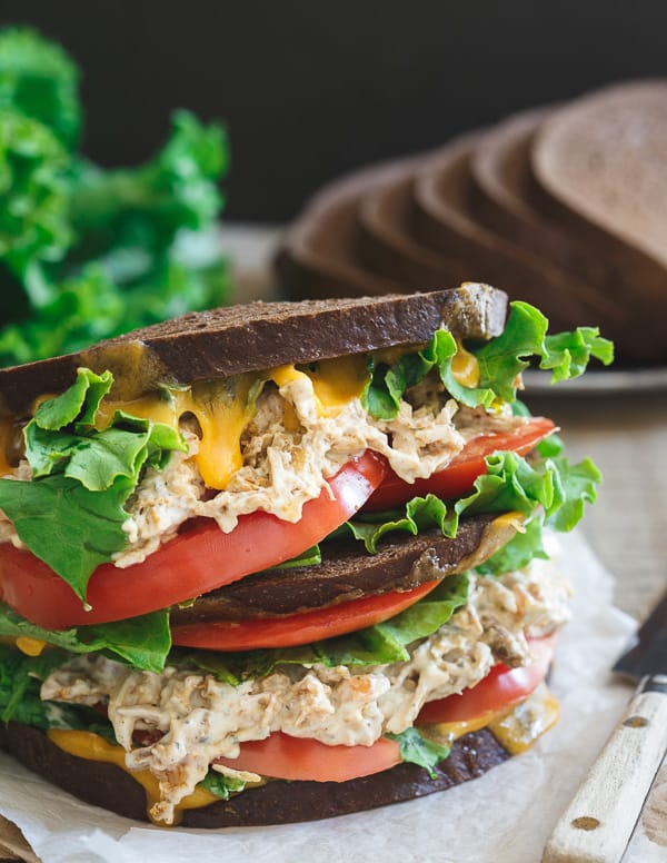 Southwest ranch chicken salad cheddar melt