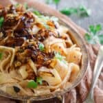 Creamy tomato pappardelle.
