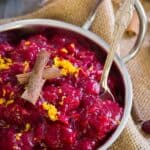 Slow cooker 5-ingredient cranberry sauce.